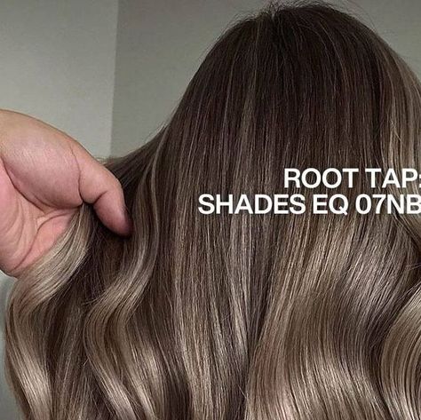 Redken on Instagram: "It may be springtime, but we're still feeling lived-in winter blondes 🤍 This shiny & conditioned Shades EQ look brought to you by @rob.levi 🙌   Root tap: Shades EQ 07NB + 07M  Gloss: #ShadesEQ 010GRo + 010VV  redken, shades eq formulas, winter blonde, cool balayage" Shades Eq 7nb Redken, 7nb Shades Eq, Level 7 Shades Eq Formulas, Redken Shades Eq Formulas Blondes, Winter Blondes, Redken Shades Eq Formulas, Shades Eq Formulas, Cool Balayage, Root Tap