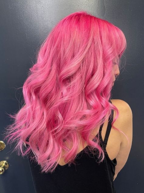 Trendy Hair Color Ideas, Pink And Orange Hair, Hair Color Swatches, Long Pink Hair, Unicorn Hair Color, Pulp Riot Hair Color, Light Pink Hair, Hot Pink Hair, Icy Blonde Hair