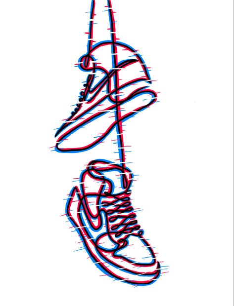 Glitch Effect Art, Glitch Art Painting, Shoes Grunge, Jordan One, Drawing Shoes, Glitch Effect, Posca Art, Shoes Drawing, Small Drawings