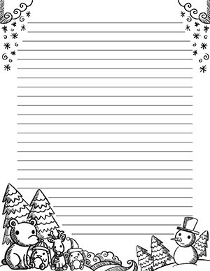 Free Printable Stationery | Page 4 Christmas Stationary Printable, Animal Stationery, Free Printable Black And White, Procreate Planner, Christmas Writing Paper, Free Printable Stationery Paper, Christmas Stationary, Printable Lined Paper, Colouring Pictures