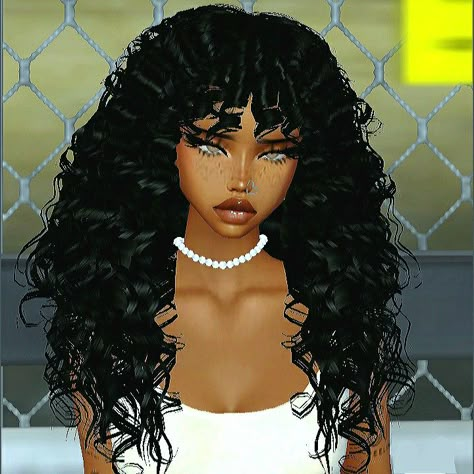 Black Imvu Girl, Imvu Face Ideas, Imvu Face, Imvu Girl, Imvu Outfits Ideas Cute, Virtual Girl, Bratz Inspired Outfits, Black Cartoon Characters, Black Anime Characters