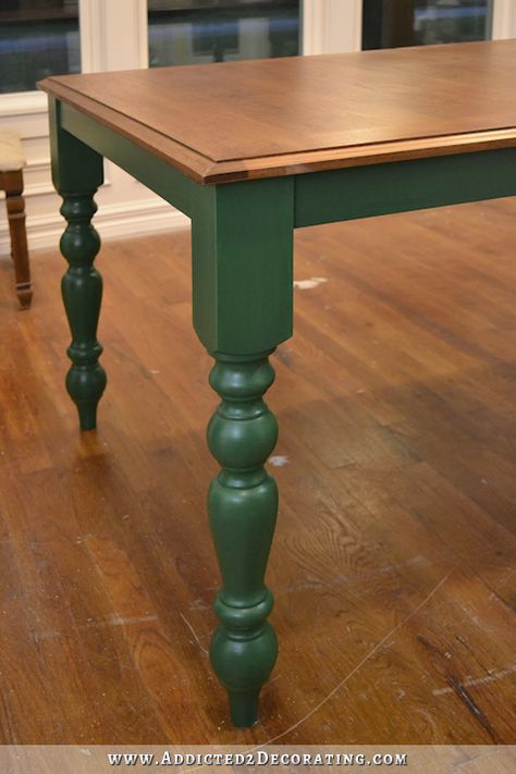 Dining Chairs Diy, Wingback Dining Chair, Painted Dining Table, Green Dining Room, Stained Table, Farmhouse Kitchen Tables, Farmhouse Dining Chairs, Diy Dining Table, Diy Farmhouse Table