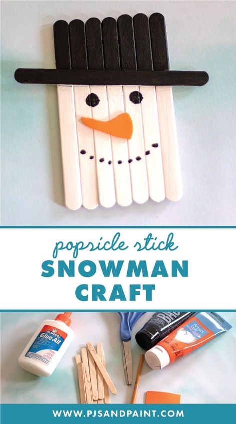 Camp Bingo, Popsicle Stick Snowman, Popsicle Stick Ornaments, Paint Stick Crafts, Popsicle Stick Christmas Crafts, Popsicle Stick Crafts For Kids, Bff Cards, Diy Popsicle Stick Crafts, Snowman Crafts Diy