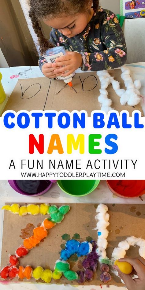 Preschool Crafts Sensory, Art And Sensory Preschool, Ball Theme Art Preschool, Cotton Ball Activities For Preschool, Fun Daycare Activities For Kids, Independent Preschool Crafts, Daycare Learning Centers, Cotton Ball Preschool Crafts, Ball Preschool Crafts