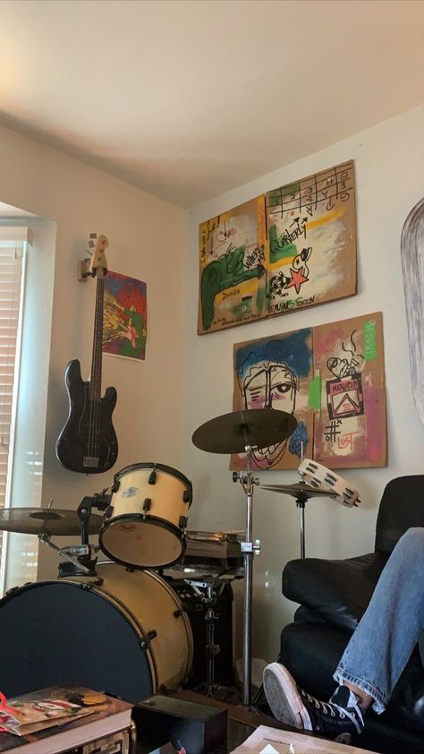 Kristen Callihan, Musical Instruments, The Wall, Drums, A Man, Musical, Paintings, Wall