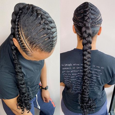 JAZMIN DAVIDSON on Instagram: “✨Book as updo/ponytail with cornrows/feed in braids✨ #underbraids #stitchbraids #feedinbraids #JAZITUPHAIR #JAZITUPBRAIDS #locnproducts” Ponytail With Cornrows, Goddess Braid Ponytail, Updo Ponytail, Under Braids, Feed In Ponytail, Feed In Braids, 2 Braids, Beautiful Black Hair, Feed In Braids Hairstyles