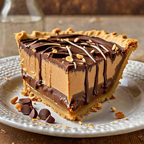 How To Make Bakers Square Chocolate Peanut Butter Pie Recipe Print A decadent peanut butter and chocolate pie with a crumbly graham Bakers Square Peanut Butter Pie Recipe, Chocolate Peanut Butter Pie Recipe, Peanut Butter Squares Recipe, Strawberry Cream Pie Recipe, Peanut Butter Chocolate Pie, Chocolate Peanut Butter Squares, Bakers Square, Peanut Butter Pie Recipe, Butter Pie Recipe