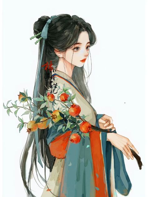 Hanfu Drawing, Chinese Princess Dress, Hanfu Art, Chinese Princess, Chinese Traditional Dress, Chinese Cartoon, Chinese Traditional Clothing, Fantasy Dresses, China Girl