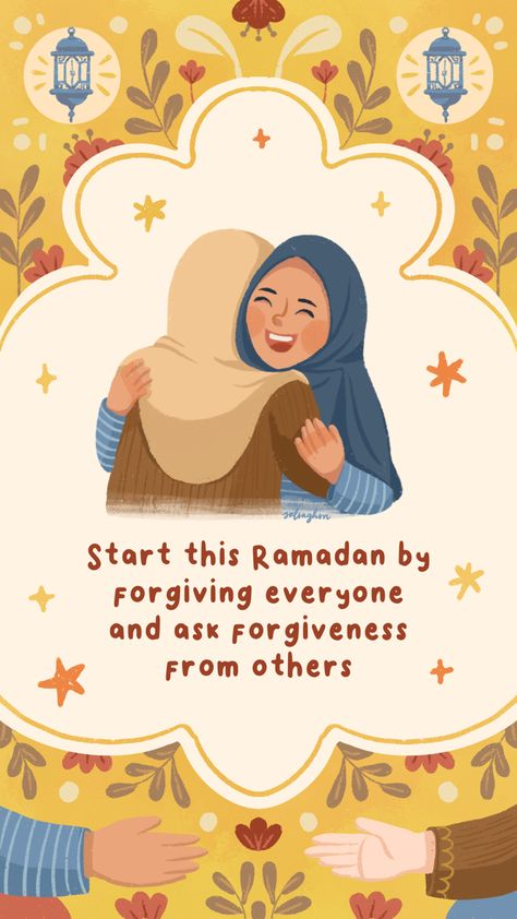 Two people hugging each other asking for forgiveness before Ramadan starts Ramadan Mubarak Illustration, Ramadan Starting Quotes, Eid Mubarak Illustration Art, Ramadan Card Ideas, Ramadan Greeting Card Design, Ramadan Poster Ideas, Ramadhan Greetings, Eid Illustration, Ramadhan Illustration