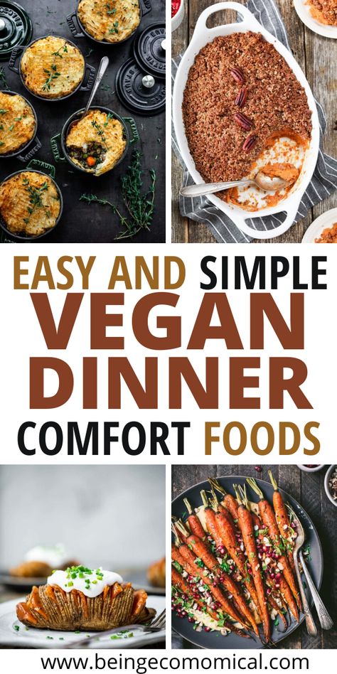 These simple frugal vegan recipe ideas are perfect for large families for when money is low, or when you want to enjoy a delicious and easy vegan dinner recipes. Vegan Noodle Soup, Thanksgiving Entree, Vegan Dinner Ideas, Vegan Lentil Soup, Vegan Easter, Easy Vegan Dinner, Vegan Thanksgiving, Recipes For Dinner, Weeknight Dinner Recipe