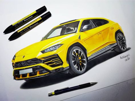 Lamborghini Urus Drawing, Car Drawing, Graffiti Doodles, Lamborghini Urus, Art Fanart, Car Drawings, Draw Drawing, Girl Face, Lamborghini