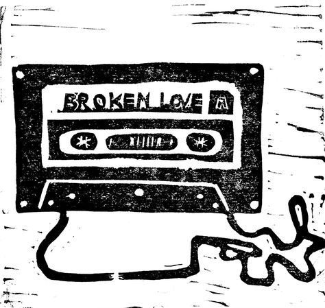 Broken Love is a linocut print from an original design, carved and printed by hand on 300gsm paper. The image is printed on A4 sized paper (29.7cm X 21cm) and the actual image size is size is approx 15.3cm X 14.3cm. *Each print is handmade and unique so there may be slight variations from the picture shown* *Please note this sale does not include a frame* The print will be carefully packaged with a backboard and home compostable / biodegradable film.  You can find more of my work on  Instagram: jlangw_printart Facebook: Jo Lang Prints Art Deco Linocut, Linocut Lettering, Linoleum Printmaking, Printmaking Projects, Linoleum Print, Broken Love, Linocut Art, Relief Print, Print Collage