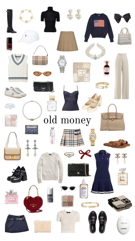 old money 🧸🥂⭐️🦢 #oldmoney #oldmoneyaesthetic #beauty #outfitinspo #vintage #vibes #wallpaper #ralphlauren #viviennewestwood #burberry #dior #chanel #vancleef #goyard #hermes #zadigandvoltaire #rich Blair Waldorf Outfits, Stile Blair Waldorf, Vibes Wallpaper, Blair Waldorf, Baggy Pants, Simple Trendy Outfits, Mode Inspo, Looks Chic, Classic Outfits