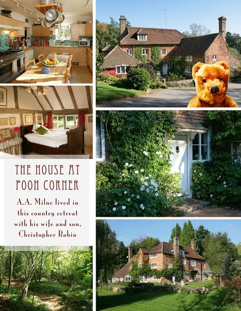 | The House at Pooh Corner: A.A. Milne's Home for Sale Pooh Corner England, Wild Gardens, Cottage Garden Sheds, British Foods, Pet Shelter, House At Pooh Corner, Pooh Corner, Tea Shops, England Countryside