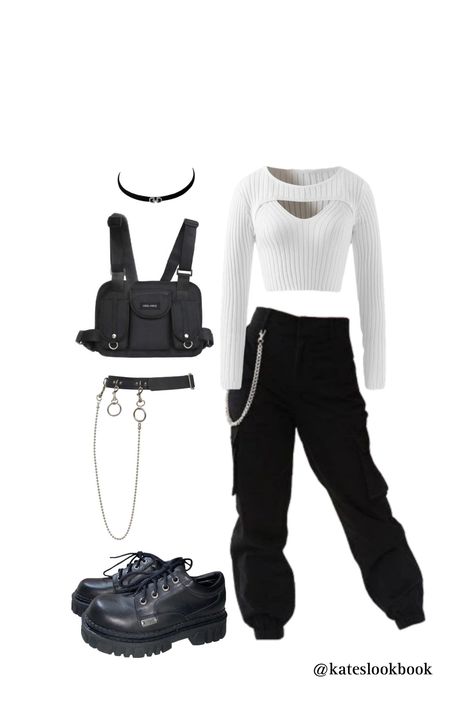 Simple Techwear, Techwear Outfits Women, Techwear Girl Outfit, Techwear Girl, Outfit Black And White, Outfit Cool, City Outfit, Techwear Outfits, Techwear Fashion