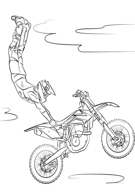 Fun Motorcycle coloring pages for your little one. They are free and easy to print. The collection is varied with different skill levels Dirtbike Coloring Pages Free Printable, Dirtbike Coloring Page, Dirt Drawing, Motorcycle Coloring Pages, Cross Motor, Tractor Coloring Pages, Cross Coloring Page, Motor Balap, Super Mario Coloring Pages