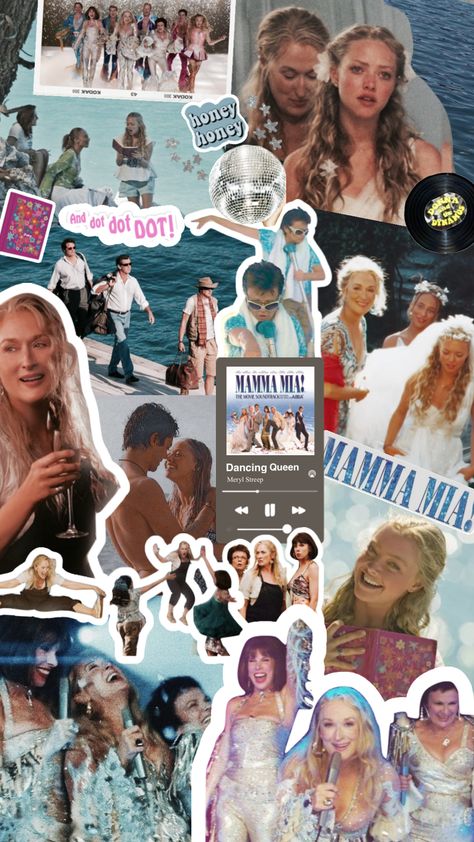 Created by selfmadebabeco on Shuffles Julie Walters, Here I Go Again, Mama Mia, Mia 3, Meryl Streep, About Time Movie, Summer Wallpaper, Dancing Queen, Musical Movies