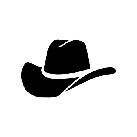 Cowboy Hat Logo, Cowboy Hat Outline, Cowboy Hat Icon, Western App Icons, Cowboy Hat Silhouette, Toro Vector, Cowboy Hat Illustration, Cowboy Hat Graphic, Cowboy Applique