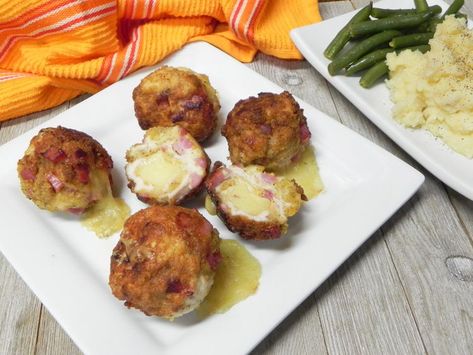 Chicken Cordon Bleu Bites Recipe Chicken Cordon Blue Balls, Chicken Cordon Bleu Balls, Chicken Cordon Bleu Meatballs, Cordon Bleu Bites, Chicken Cordon Bleu Bites, Chicken Balls Recipe, Appetizers Chicken, Oatmeal Bites, Christmas Potluck