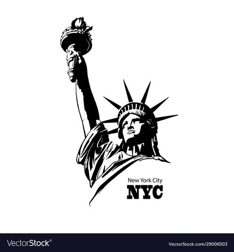 Small Statue Of Liberty Tattoo, New York Symbols, Statue Of Liberty Drawing Easy, Statue Of Liberty Simple Drawing, Statue Of Liberty Outline, Statue Of Liberty Silhouette, Usa Symbols, Ideas Recicladas, Statue Of Liberty Illustration