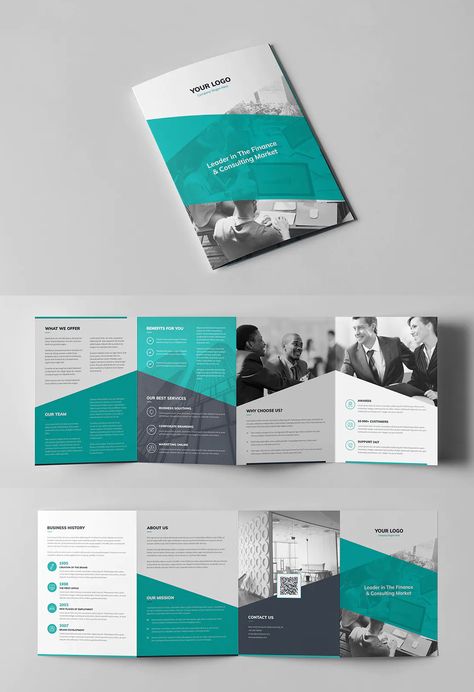 Corporate 4-Fold A5 Brochure Design Template PSD 5 Fold Brochure Design, 4 Fold Brochure Design Layout, Brochure Design 4 Pages, Four Fold Brochure Design, Finance Magazine Design, A5 Poster Design, A5 Flyer Design Inspiration, Sponsorship Brochure Design, College Brochure Design Creative