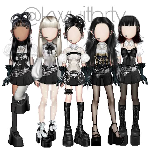 5 memeber kpop stage outfit (for request click link on my bio) #kpop #outfits #everskies #everskiesoutfits #kpopicons Pretty Kpop Outfits, Group Of 5 Outfits, 5 Kpop Outfits, Grunge Kpop Outfit, My Idol Outfit, Everskies Outfits 5 Members, Everskies 5 Member Outfits, Kpop Outfits Group, Everskies Group Outfits 7 Members