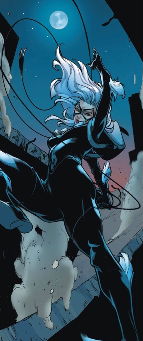 Black Cat Wallpaper, Black Cat Comics, Spiderman Black Cat, Black Cat Marvel, Comic Book Art, Cat Comics, Arte Dc Comics, Marvel Spiderman Art, Comics Girls