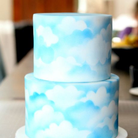 Airbrush Cake, Image Cloud, Cloud Cake, Monkey Cake, Photo Cake, Tiered Cakes, Let Them Eat Cake, The Gift, Eat Cake