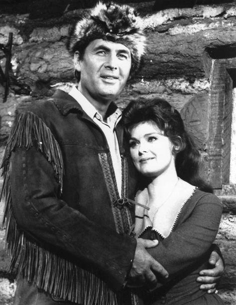 Patricia Blair with Fess Parker in Daniel Boone (1964-1970) Patricia Blair, Fess Parker, Daniel Boone, Tv Westerns, Faith Based, Television Show, Film