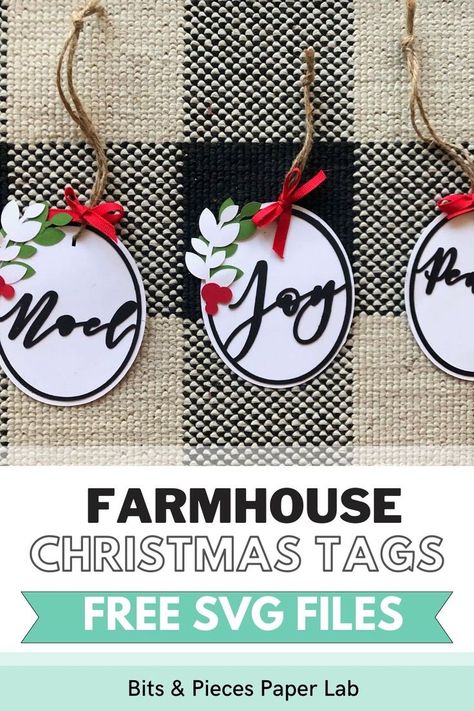 christmas svg files for cricut Christmas Tags With Cricut, Cricut Christmas Tags, Gift Tags With Cricut, Cricut Gift Tags, Farmhouse Christmas Crafts, Christmas Tag Svg, Free Christmas Tags, Christmas Gift Tags Free, Christmas Gift Tags Diy