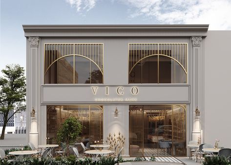 VICO BAKERY IN KSA on Behance Vico Bakery, Insignia Design, Outdoor Pub, Restaurant Facade, Restaurant Exterior Design, Cafe Exterior, New Cairo, Retail Facade, Commercial Design Exterior