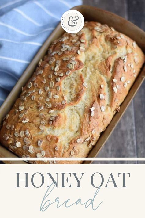 Bread Making For Beginners, Honey Bread Recipe, Easy Honey Butter, Oat Bread Recipe, Honey Oat Bread, Oat Bread, Tasty Bread Recipe, Best Bread, Homemade Bread Recipes Easy