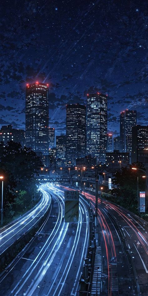 Cityscape Aesthetic Night, City Lights Wallpaper Night, Foggy City Wallpaper, Anime Landscape, 3d Wallpaper Cute, Cityscape Wallpaper, Fantasy Wallpaper, Western Artwork, Iphone Wallpaper Stills