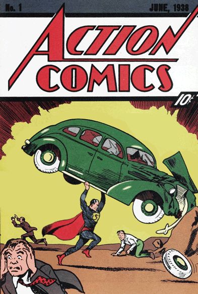 #Superman #Fan #Art #Gif. (Action Comics #1 - Animated gif) By: Madebyabvh. (THE * 5 * STÅR * ÅWARD * OF: * AW YEAH, IT'S MAJOR ÅWESOMENESS!!!™)[THANK U 4 PINNING!!!<·><]<©>ÅÅÅ+(OB4E) Comic Superman, First Superman, Superman Comic Books, Superman 1, Action Comics 1, Marvel Fanart, Golden Age Comics, Action Comics, Superman Comic