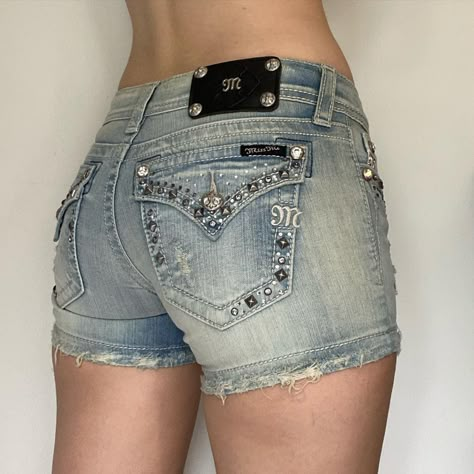 Miss Me Shorts On My Website ༺♡༻ ❥ Depop: rockys22 ❥ TikTok: rockyclothing22 ❥ Website: www.rocky1.uk (linked in bio) #missme #missmejeans #y2k #y2kfashion #depopseller #thrift #missmeshorts #y2kshorts #lowrise #y2kfashion #outfitinspo #vintage #vintagemissme ##y2kjeans #2000s #mcbling Miss Me Shorts Outfits, 2000s Shorts Outfit, 2000 Shorts, Y2k Shorts Outfit, 2000s Shorts, Aesthetic Characters, Aesthetic Holiday, Aesthetic 2000s, 2000s Mcbling