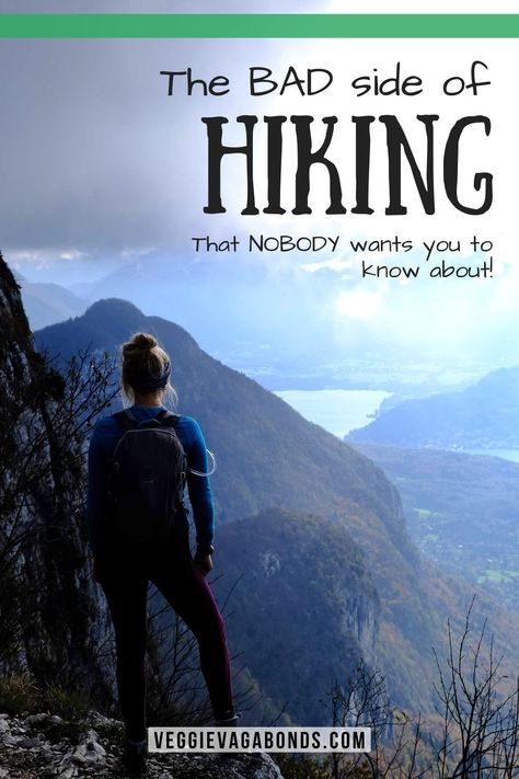 People often talk about the advantages of hiking but nobody ever tells you about the bad side to it all. Whether you're day hiking or backpacking there are some home truths you need to know before hitting the hiking trails. Read this before you next go hiking! Ten Essentials Hiking, How To Start Hiking, Hiking For Beginners, Hiking Trail Aesthetic, Hike Training, Hiking Appalachian Trail, Hiking Workout Training, Trekking Aesthetic, Cute Hiking Pictures