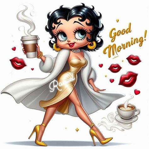 Minnie Mouse Pics, Have A Fabulous Friday, Betty Boop Coffee, Betty Cartoon, Happy Valentines Day Pictures, Time For Coffee, Fabulous Friday, Betty Boop Classic, Betty Boop Quotes