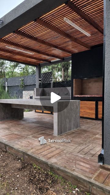 Back Yard Bbq Ideas Grill Area Patio, Ideas Para Cocina, Ideas Para El Patio, Ideas Para Patios, Patios Ideas Backyard, Patio Pergola Ideas, Parrilla Interior, Kitchen Sink Rack, Ideas Terraza