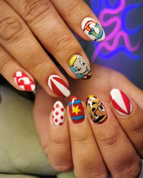 Dumbo Nails, Rusty Nails, Nail Art Disney, Disney Nails, Fancy Nails, Disney Outfits, Fashion Nails, Girls Trip, Pink Nails