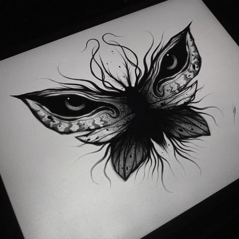 Scary Butterfly Tattoo, Butterfly With Eyes Tattoo, Dark Neck Tattoo, Gothic Butterfly Tattoo, Dark Butterfly Tattoo, Tattoo Crane, Moth Tattoo, Gothic Tattoo, Tattoo Style Drawings