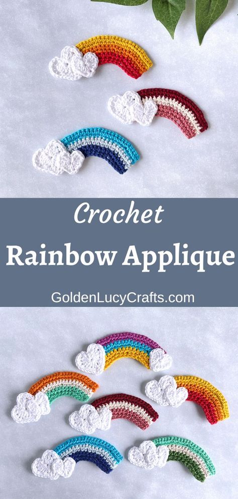 Golden Lucy Crafts Crochet, Crochet Cookie Applique, Crochet Shapes Flat, Gnome Clothes, Fidget Crochet, Crochet Hugs, Crochet Applique Patterns, Cloud Applique, Cloud Crochet