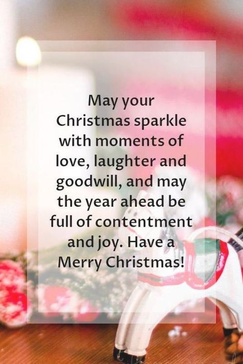 Christmas Greetings | May your Christmas sparkle with moments of love, laughter and goodwill, and may the year ahead be full of contentment and joy. Have a Merry Christmas! Merry Christmas Quotes Love, Merry Christmas Eve Quotes, Christmas Eve Quotes, Christmas Card Verses, Christmas Greetings Quotes, Merry Christmas My Love, Christmas Wishes Messages, Christmas Greetings Messages, Christmas Verses