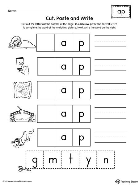 *FREE* AP Word Family Sentences Worksheet | MyTeachingStation.com Ap Sound Worksheet, Ap Words Worksheet, Ap Word Family, Sentences Worksheet, Ccvc Words, Words Worksheet, Word Family Worksheets, Workbook Design, Practice Reading