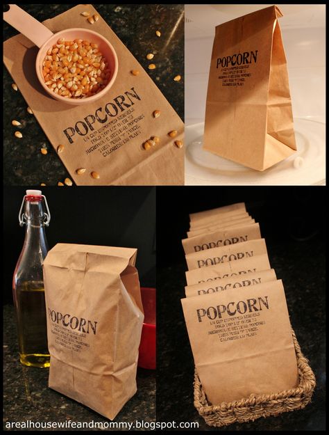 Diy Microwave Popcorn, Popcorn Kernels, Microwave Popcorn, Popcorn Recipes, Awesome Food, Brown Paper Bag, Christmas Recipes, Fun Food, Snack Time