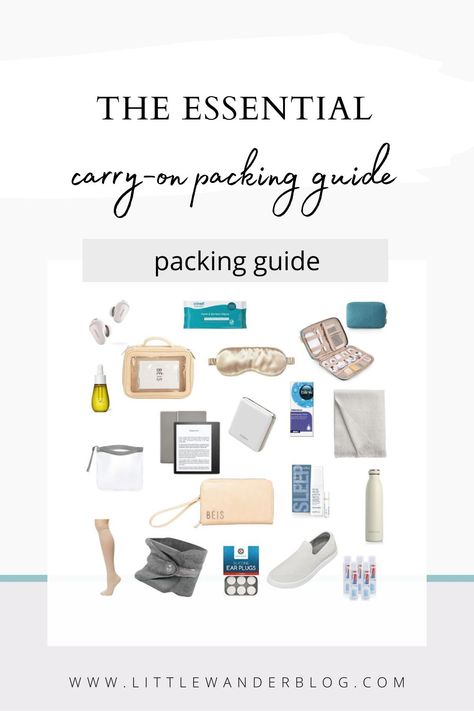 The essential carry-on packing list Long Haul Flight Essentials, Carry On Essentials, Flight Essentials, Carry On Packing, Airport Aesthetic, Packing Guide, Long Haul Flight, Long Haul, Travel Board