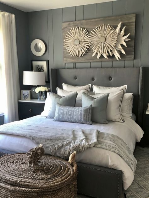 10 Amazing Gray and White Bedroom Ideas on Pinterest Gray Brown Color Palette, Gray Wood Bedroom, Gray And White Bedroom Ideas, Gray Room Ideas, Color Palette Bedroom, Gray And White Bedroom, Amazing Gray, White Bedroom Ideas, Blue Grey Walls