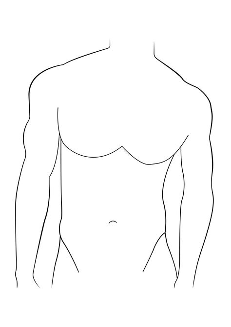 Tattoo Body Outline, Tattoo Templates Men, Tattoo Men Stencil, Body Template For Tattoos, Human Body Tattoo, Tattoo Body Template, Body Outline Tattoo, Modelo Tattoo, Easy Tattoos To Draw