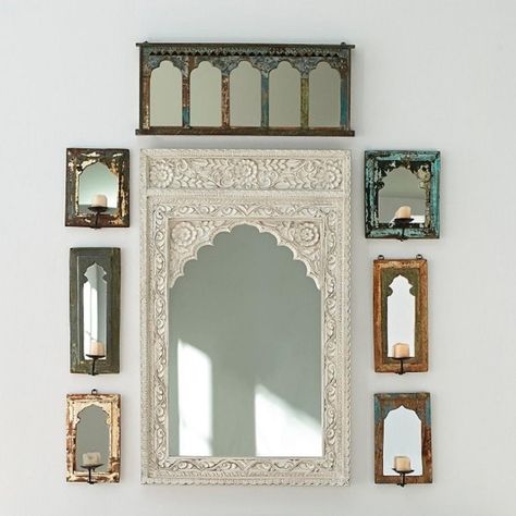 Antique Mirror Frame, Moroccan Interiors, Wall Decor Design, Islamic Design, Tell A Story, Indian Decor, Mirror Frame, Decor Home Living Room, House Interior Decor