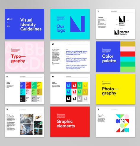 Nordic Museum / Turnstyle Visual Identity Guidelines, School Visual Identity, Brandbook Brand Guidelines, School Brand Identity, Visual Guidelines, Brand Guidelines Book, School Branding, Brand Guidelines Design, Museum Branding