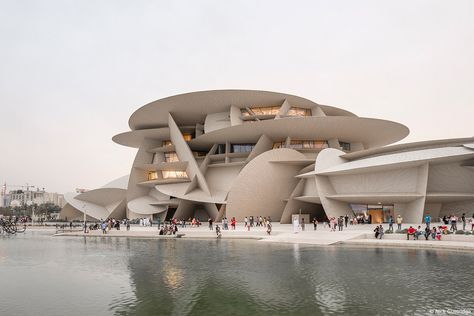 Jean Nouvel Architecture, Qatar National Museum, Contemporary Museum, Futuristic Building, Mosque Art, Modernist Architects, Jean Nouvel, Geometric Architecture, Parametric Architecture